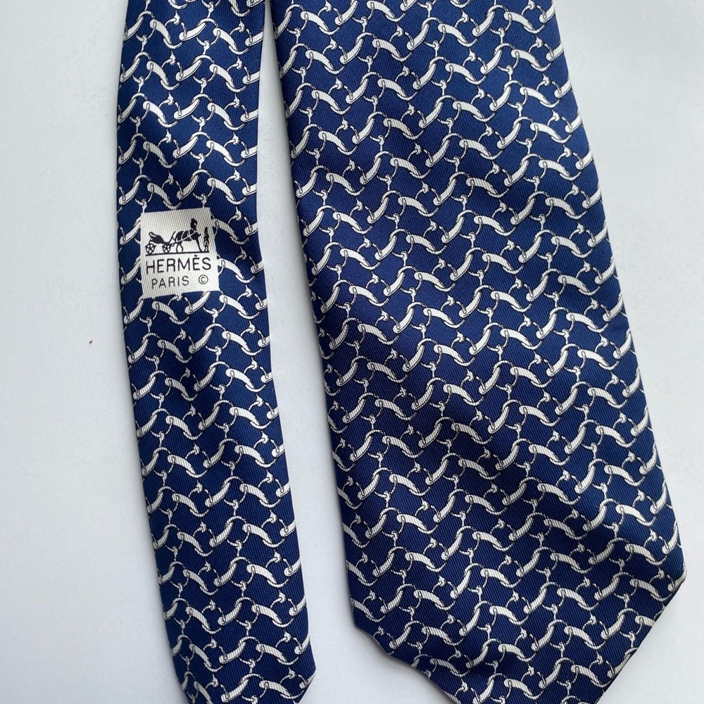 Hermes blue ties bundle